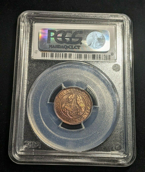 South Africa 1955 Proof Farthing 1/4D PCGS PR66RB GEM UNC KM# 44 #1623