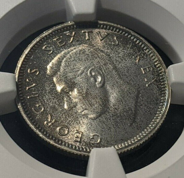 South Africa 1952 Proof Sixpence 6d NGC PF67 FDC GEM UNC KM# 36.2 #1638