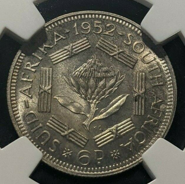 South Africa 1952 Proof Sixpence 6d NGC PF65 GEM UNC KM# 36.2 #1637