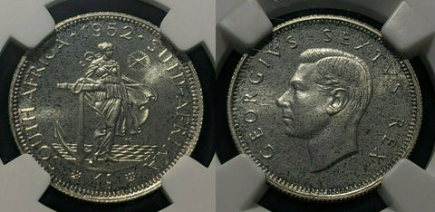 South Africa 1952 Proof Shilling 1/- NGC PF67 GEM UNC KM# 37.2 #1645