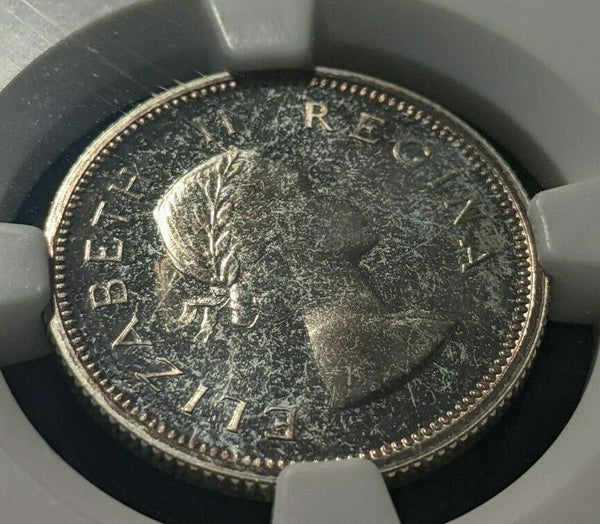 South Africa 1955 Proof Shilling 1/- NGC PF66 GEM UNC KM# 49 #1647