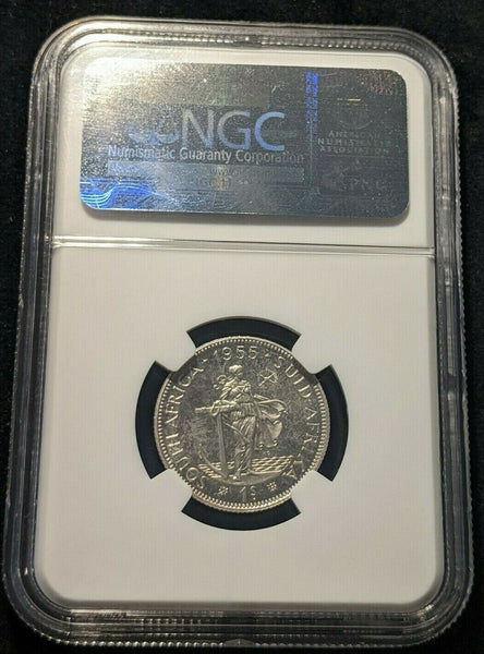 South Africa 1955 Proof Shilling 1/- NGC PF66 GEM UNC KM# 49 #1647