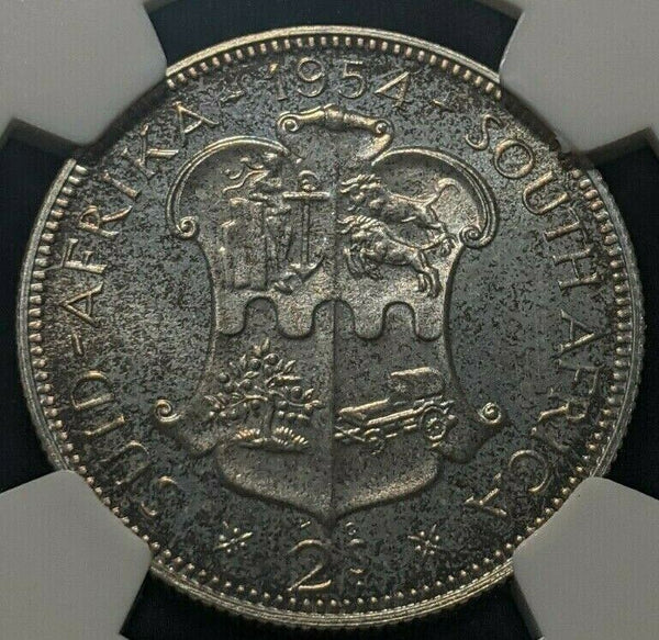 South Africa 1954 Proof 2 Shilling 2/- NGC PF66 GEM UNC KM# 50 #1651