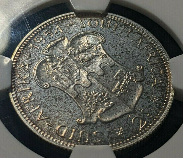 South Africa 1954 Proof 2 Shilling 2/- NGC PF66 GEM UNC KM# 50 #1651