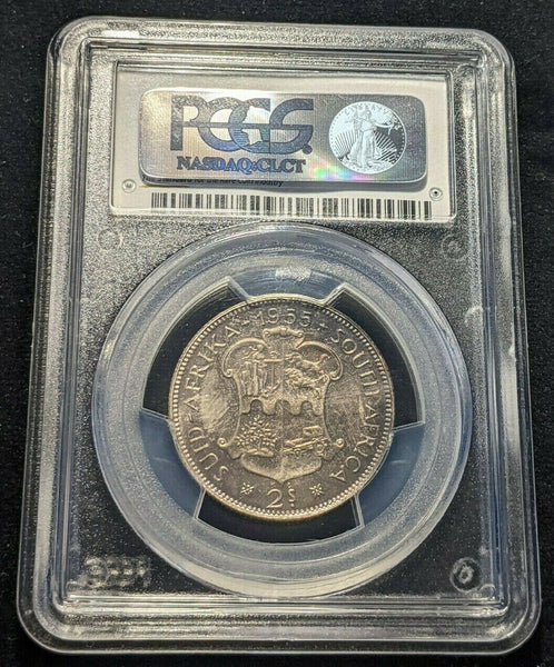 South Africa 1955 Proof 2 Shilling 2/- PCGS PR64 GEM UNC KM# 50 #1652