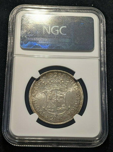 South Africa 1954 Proof 2-1/2 Two and Half Shillings NGC PF66 GEM UNC KM# 51