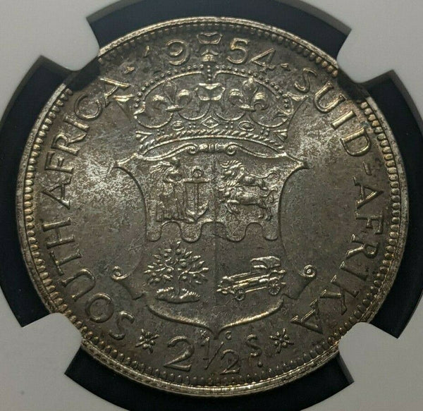 South Africa 1954 Proof 2-1/2 Two and Half Shillings NGC PF66 GEM UNC KM# 51