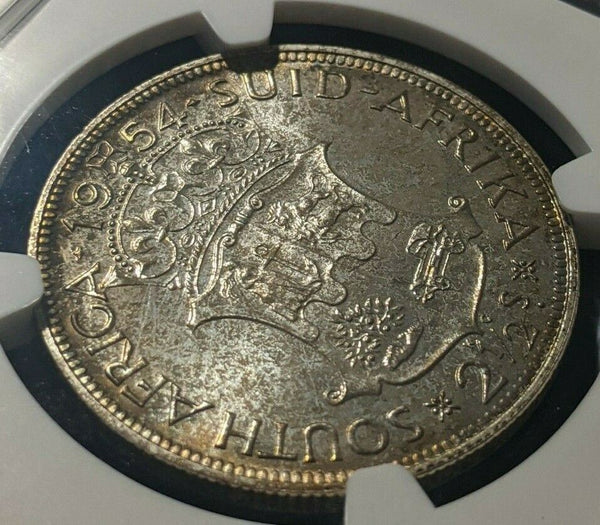 South Africa 1954 Proof 2-1/2 Two and Half Shillings NGC PF66 GEM UNC KM# 51