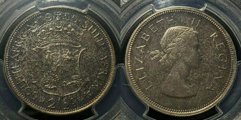 South Africa 1955 Proof 2-1/2 Two and Half Shillings PCGS PR66 GEM UNC KM# 51