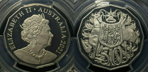 2021 Proof Fifty Cent 50c Australia PCGS PR70DCAM FDC UNC #1661