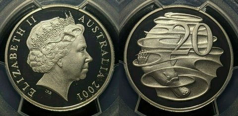2001 Proof Twenty Cent 20c Australia PCGS PR69DCAM FDC UNC #1665