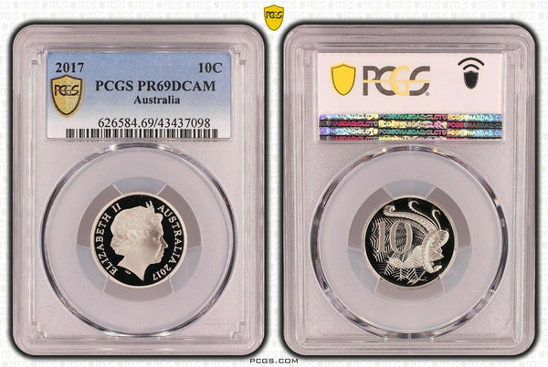 2017 Proof Ten Cent 10c Australia PCGS PR69DCAM FDC UNC #1667