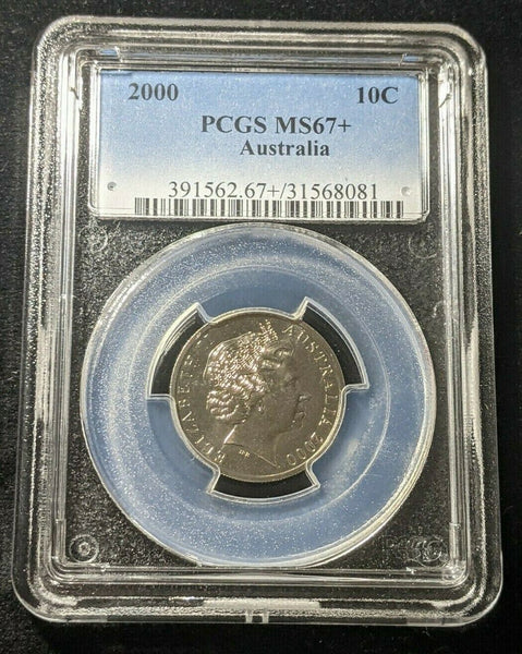 2000 Ten Cent 10c Australia PCGS MS67+ FDC UNC #1674