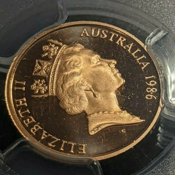 1986 Proof One Cent 1c Australia PCGS PR69DCAM FDC UNC #1755