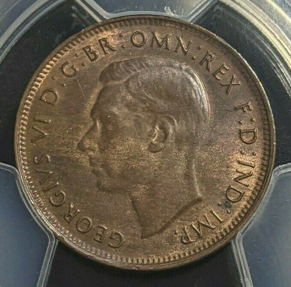 1948 m Half Penny 1/2d Australia PCGS MS63BN Choice UNC  #1758