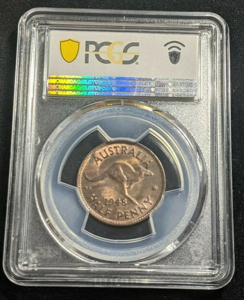 1948 m Half Penny 1/2d Australia PCGS MS63BN Choice UNC  #1758