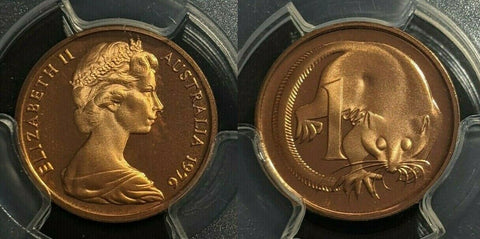 1976 Proof One Cent 1c Australia PCGS PR68DCAM FDC UNC #1742
