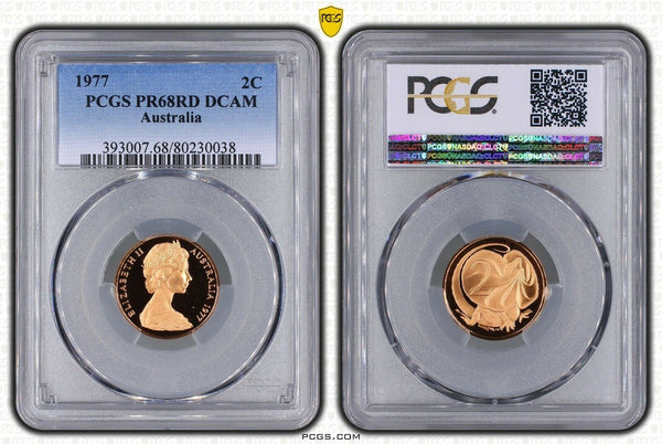 1977 Proof Two Cent 2c Australia PCGS PR68RD DCAM FDC UNC #1738