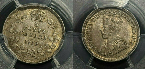 Canada 1919 Five Cent 5c KM# 22 PCGS MS62 UNC #1720