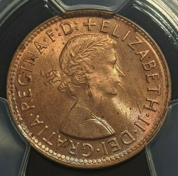 1961 (p) Half Penny 1/2d Australia PCGS MS65RD GEM UNC  #1721