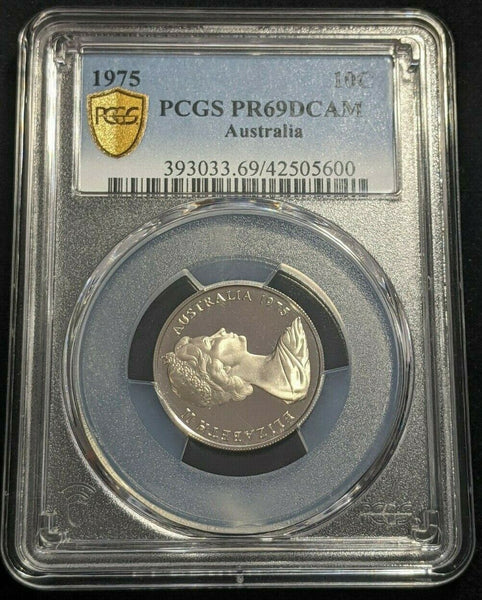 1975 Proof Ten Cent 10c Australia PCGS PR69DCAM FDC UNC #1723
