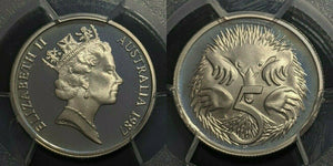 1987 Proof Five Cent 5c Australia PCGS PR68DCAM FDC UNC #1728