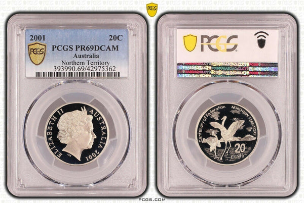 2001 Proof Twenty Cent 20c Northern Territory  Australia PCGS PR69DCAM FDC UNC