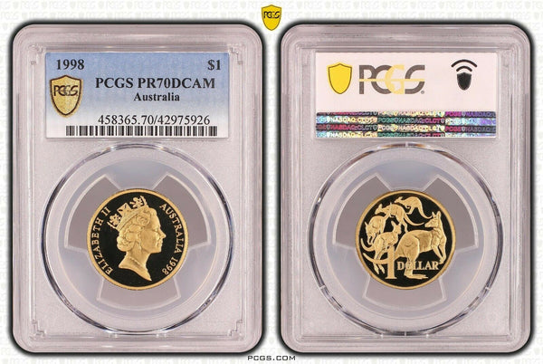 1998 Proof One Dollar $1 Australia PCGS PR70DCAM FDC UNC #1695