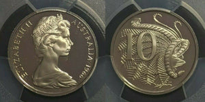 1966 Proof Ten Cent 10c Australia PCGS PR69DCAM FDC UNC #1698