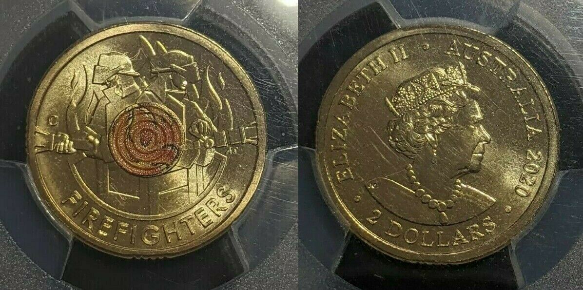 2020 C Two Dollar $2 Firefighter Australia PCGS MS68 FDC UNC #1712