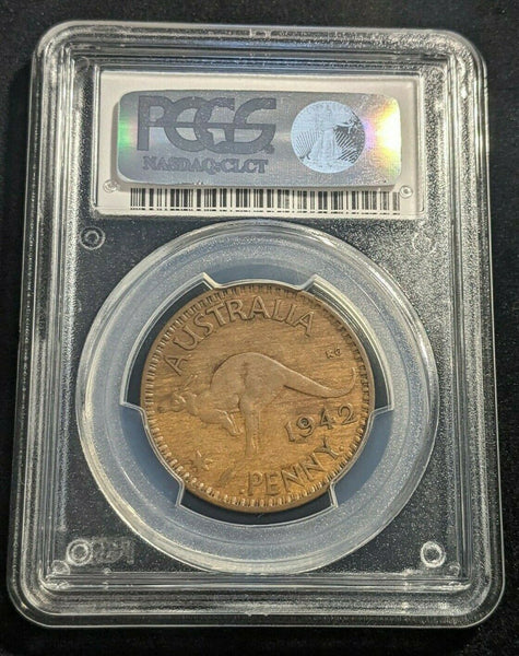1942 (b) Penny 1d Australia Without I PCGS XF45 EF  #1767
