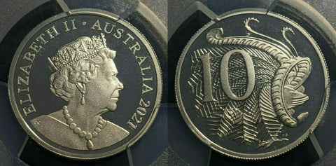 2021 Proof Ten Cent 10c Australia PCGS PR70DCAM FDC UNC #1768