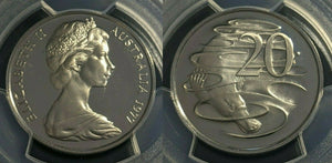 1977 Proof Twenty Cent 20c Australia PCGS PR69DCAM FDC UNC #1772