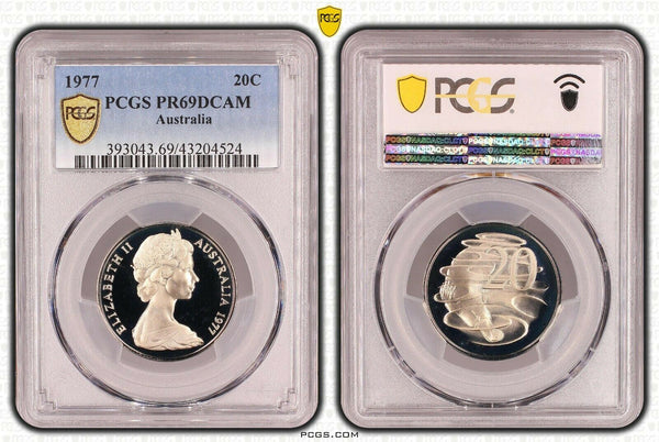 1977 Proof Twenty Cent 20c Australia PCGS PR69DCAM FDC UNC #1772