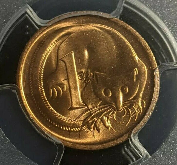 1980 One Cent 1c Australia PCGS MS65RD GEM UNC #1800