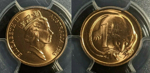 1986 One Cent 1c Australia PCGS MS67RD FDC UNC #1801