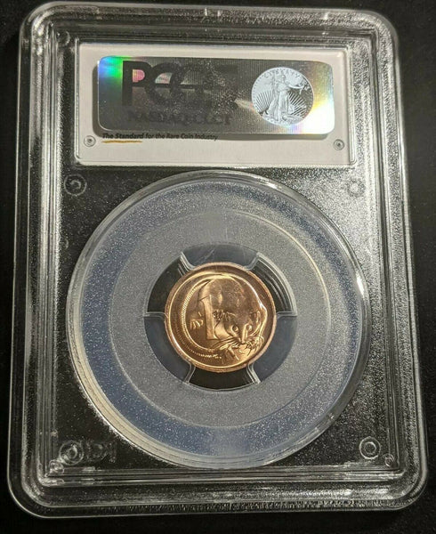1987 One Cent 1c Australia PCGS MS65RD GEM UNC #1802