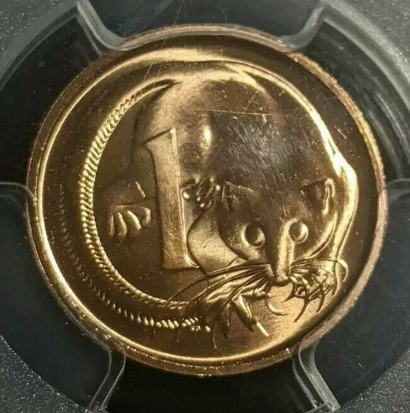 1987 One Cent 1c Australia PCGS MS65RD GEM UNC #1802