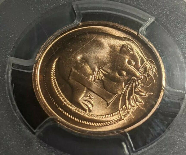 1987 One Cent 1c Australia PCGS MS65RD GEM UNC #1802