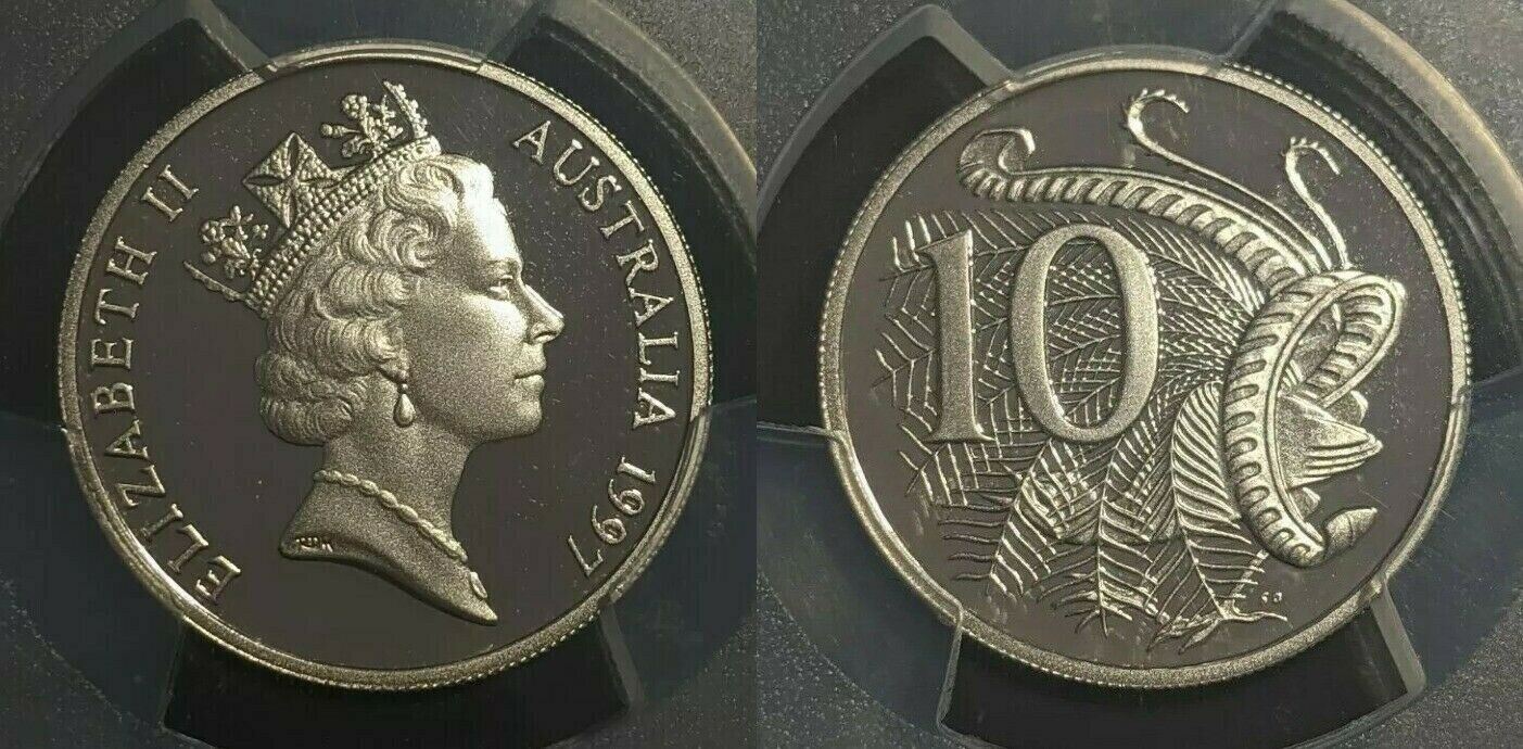 1997 Proof Ten Cent 10c Australia PCGS PR70DCAM FDC UNC MAC FINEST UHCam #1790