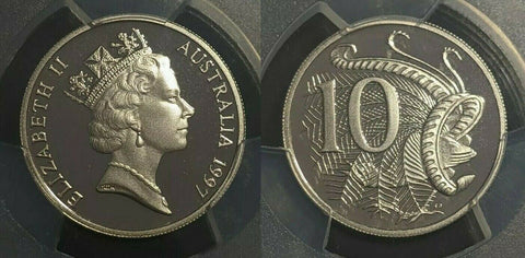 1997 Proof Ten Cent 10c Australia PCGS PR70DCAM FDC UNC MAC FINEST UHCam #1790