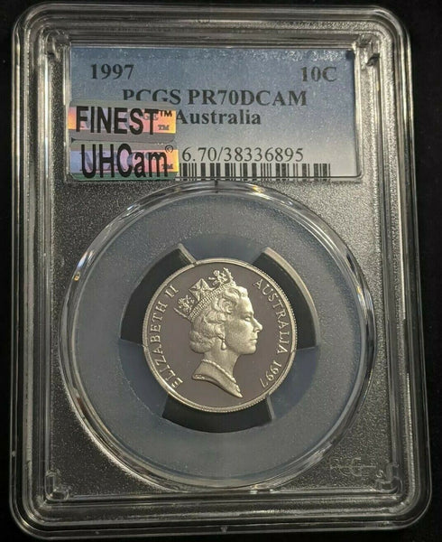1997 Proof Ten Cent 10c Australia PCGS PR70DCAM FDC UNC MAC FINEST UHCam #1790
