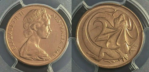 1969 Two Cent 2c Australia PCGS MS64RD GEM UNC #1803