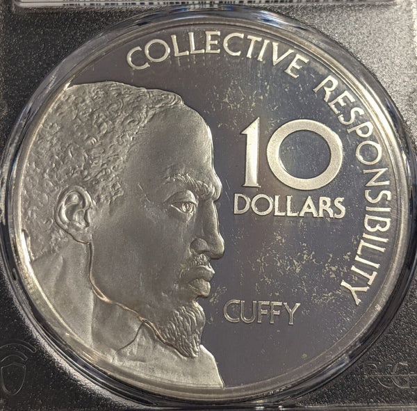 Guyana Proof 1976-FM $10 Ten Dollars Coll. Resposibility KM# 44a PCGS PR67DCAM