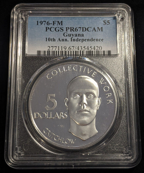 Guyana Proof 1976-FM $5 Five Dollars 10th Anniv. of Independence PCGS PR67DCAM