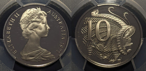 1971 Proof Ten Cent 10c Australia PCGS PR69DCAM FDC UNC #1850