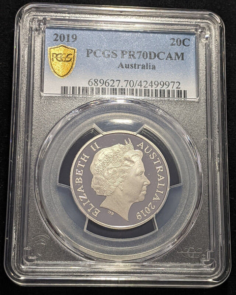 2019 Proof Twenty Cent 20c Australia PCGS PR70DCAM FDC UNC #1849