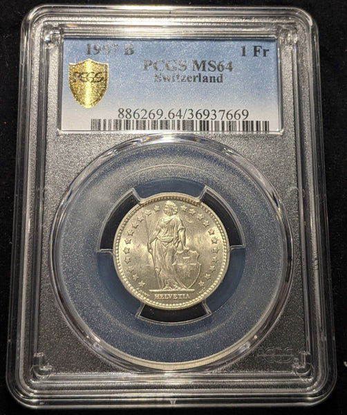 Switzerland 1957 B 1 Franc PCGS MS64 GEM UNC KM# 24 #1866