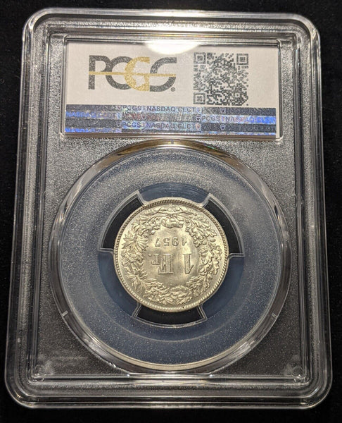 Switzerland 1957 B 1 Franc PCGS MS64 GEM UNC KM# 24 #1866
