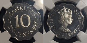 Mauritius Proof 1971 Ten Cents NGC PF68UC FDC UNC KM#33 #1880